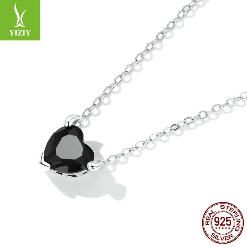 image-Silver 925 Zircon Earrings & Necklace Set - Clavicle Chain, Women's Jewelry