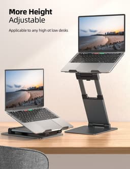 image-Adjustable Telescopic Laptop Stand - Height Lift Bracket Support
