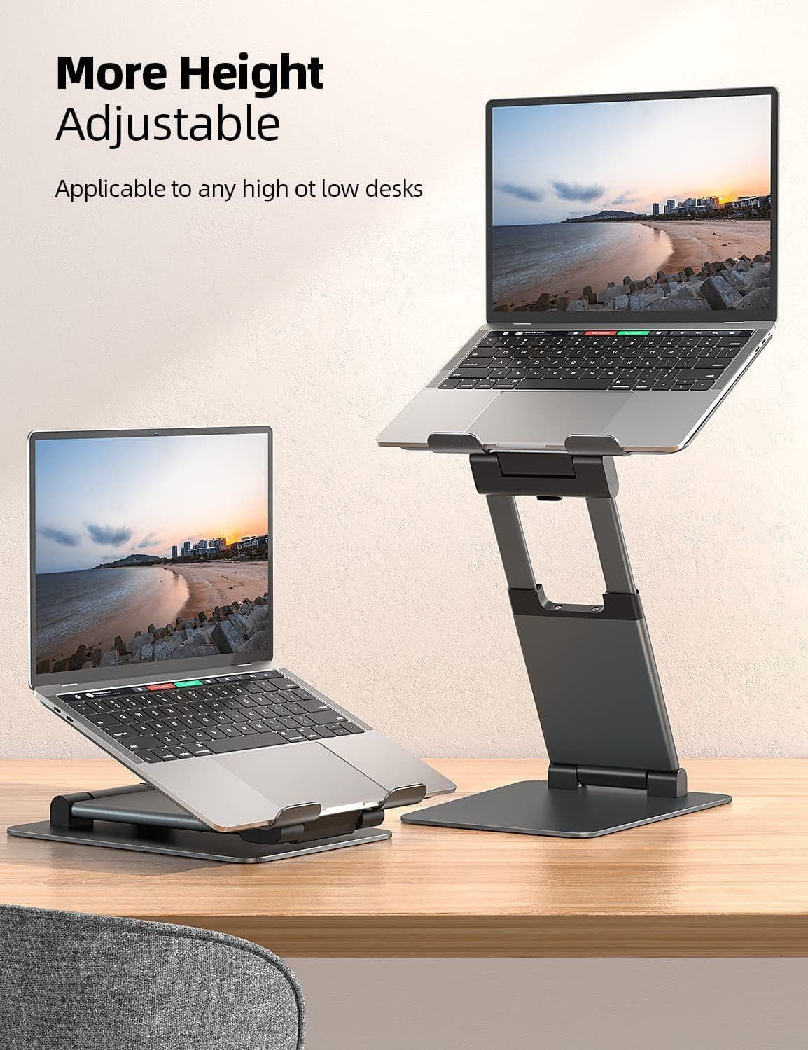 image-Adjustable Telescopic Laptop Stand - Height Lift Bracket Support