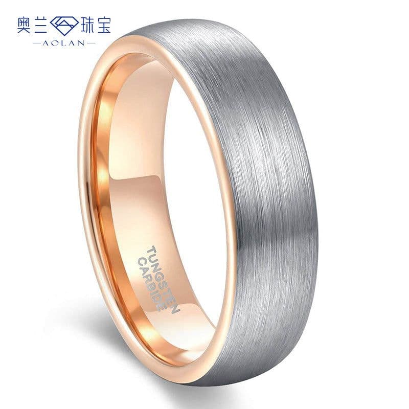 image-Tungsten Steel Ring - Two-Tone 4mm-8mm Unisex