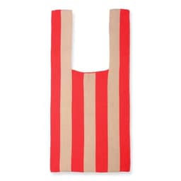 image-2021 Japan and South Korea cross-border checkerboard contrast color knitted shoulder tote bag woven tote bag shoulder underarm bag women
