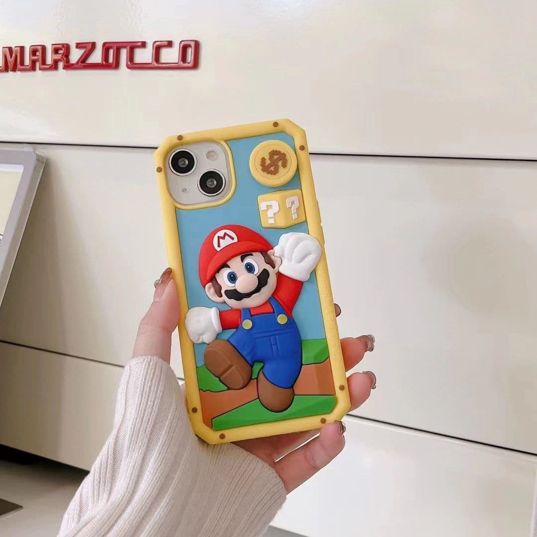 image-iPhone 14 Pro Max Silicone Case - 3D Mario Design