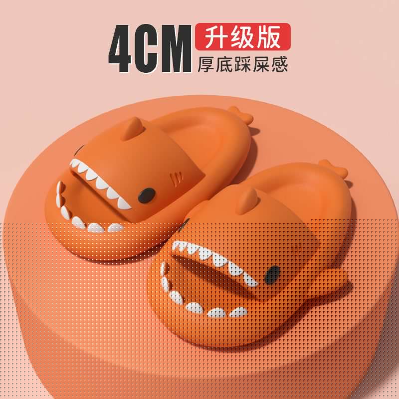 image-Shark Couple Slippers - Grey Unisex Indoor Outdoor Sandals