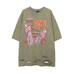 image-TKPA Hip-Hop T-Shirt - Black Skeleton Devil XXL
