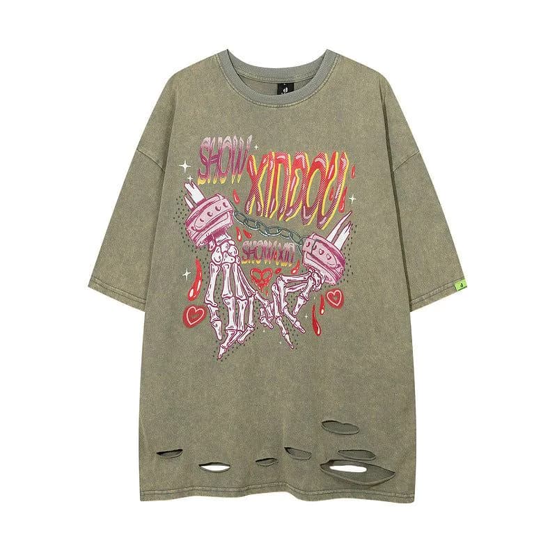 image-TKPA Hip-Hop T-Shirt - Black Skeleton Devil XXL