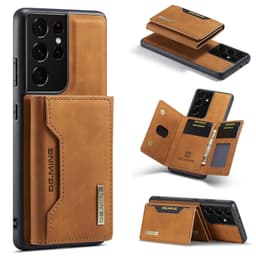 image-Factory direct M2 suitable for Samsung S21 Ultra magnetic suction card phone case S23 Ultra protective leather case
