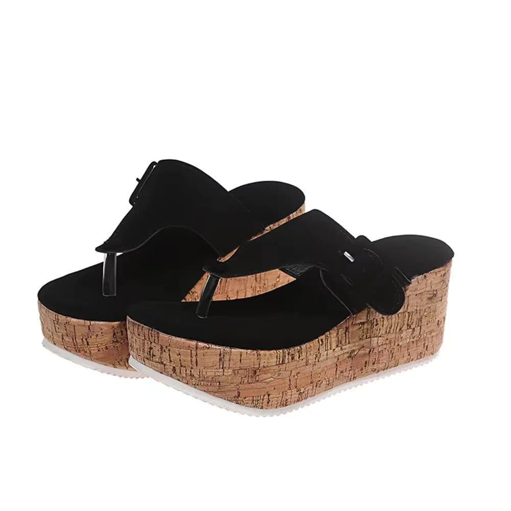 image-Women's Wedge Sandals - Pink Size 43 Herringbone