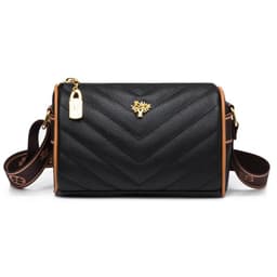 image-Genuine Leather Small Square Crossbody Bag - Green