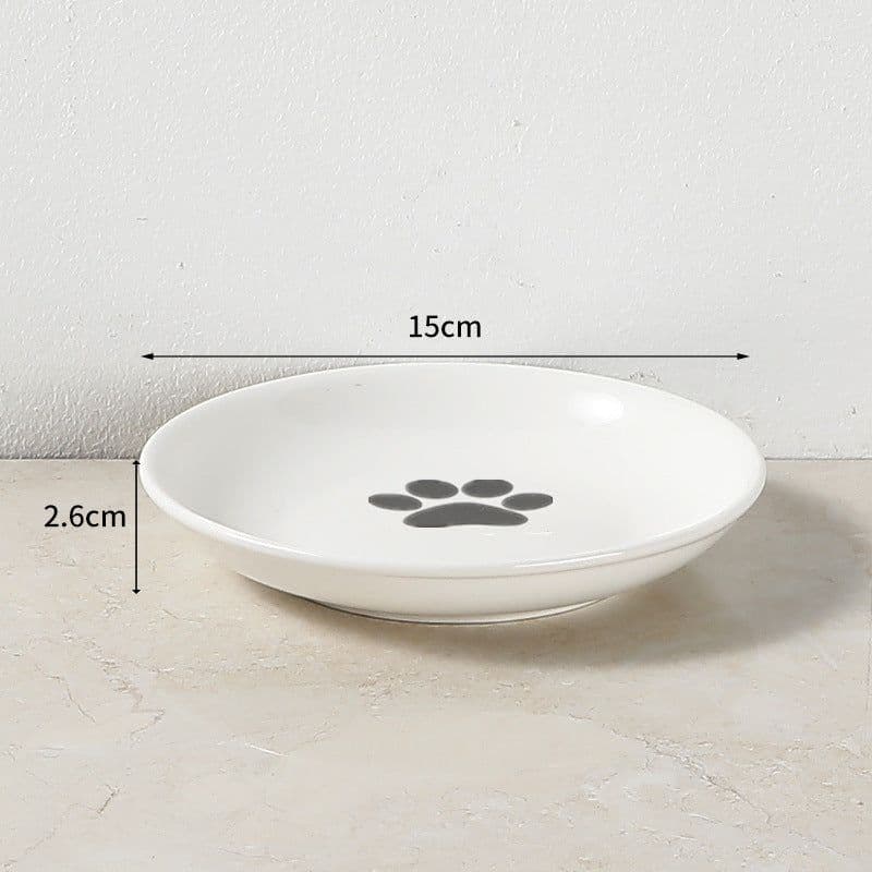 image-Ceramic Cat Bowl Set with Tall Neck Protector - Anti-Tipping Pet Bowls (57 characters)