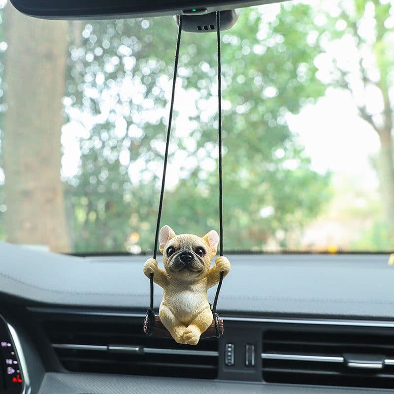 image-KAKAXIN Cartoon Puppy Car Pendant - Resin Ornament
