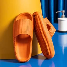 image-Women's Slippers - Orange 44-45 EVA Thick-Soled Flip Flops