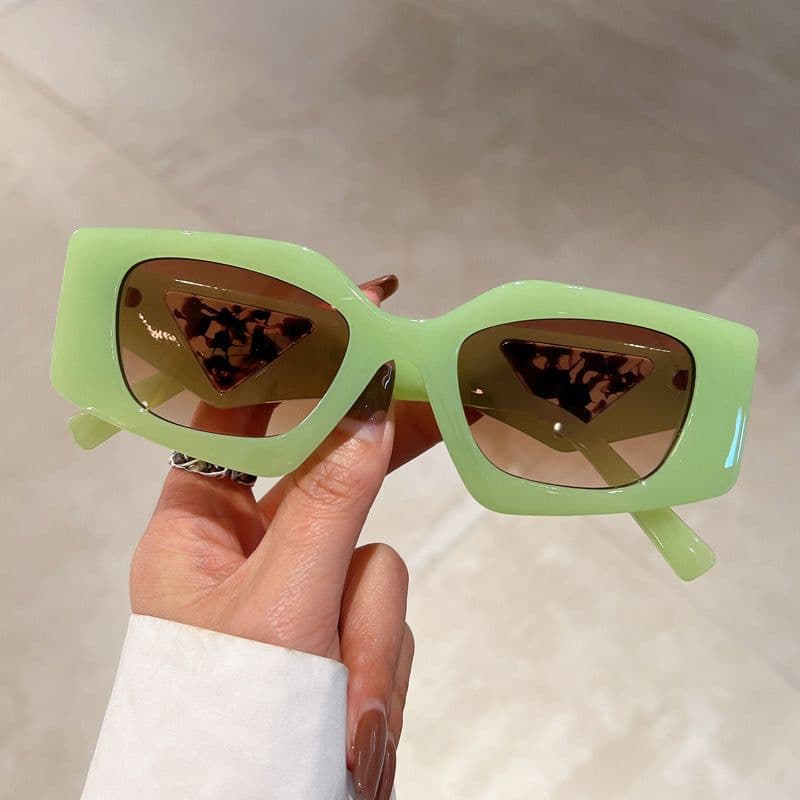 image-Diamond-shaped Sunglasses - White Frame UV400