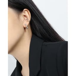 image-Sterling Silver Minimalist Hexagonal Earrings - 925 S925 Jewelry for Women
