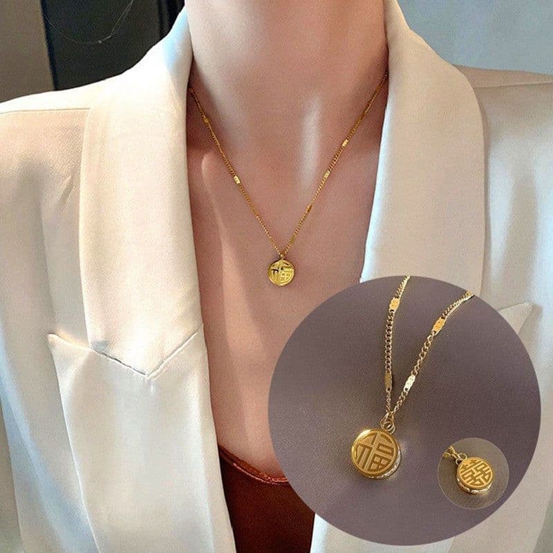 image-Titanium Steel Diamond Necklace - Women's Clavicle Chain