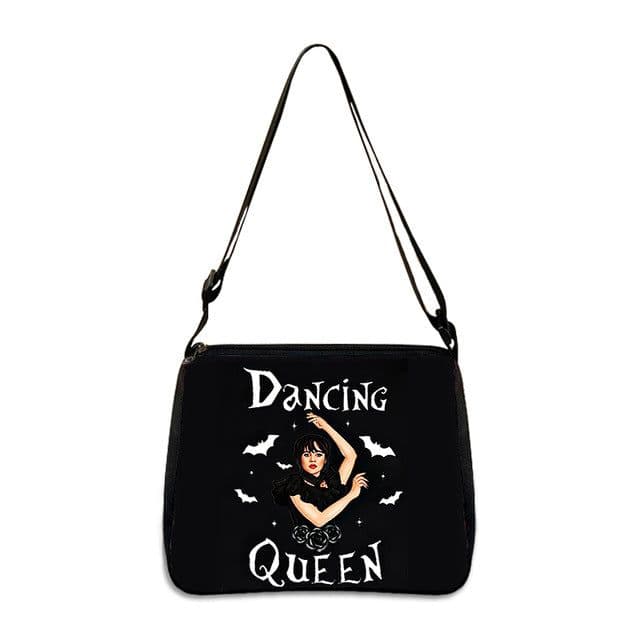 image-Cross-border Adams family Wednesday addams ladies shoulder bag niche armpit bag fashion handbag