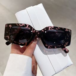 image-Diamond-shaped Sunglasses - White Frame UV400