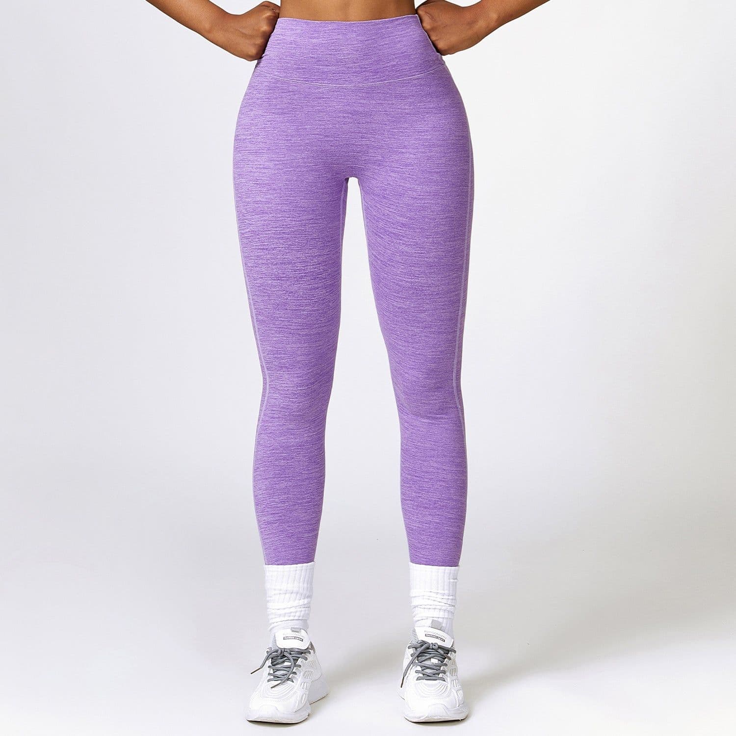 image-Zechuang Yoga Pants - Iced Coffee XL Cationic Fabric High-Waisted Sports Tights
