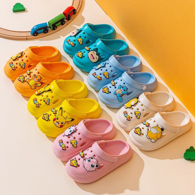 image-Pikachu EVA Slippers Children Lake Blue 36-37