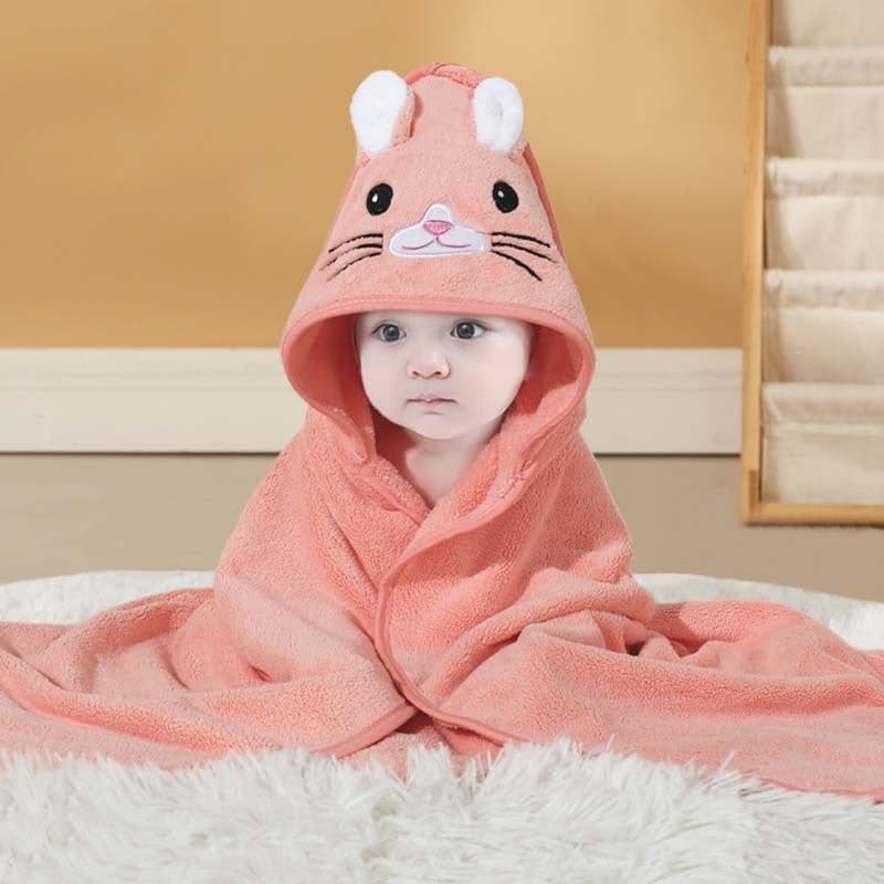image-Mu Mu Xiong Baby Swaddle Quilt - Elk Coffee Coral Fleece 105cm Newborn