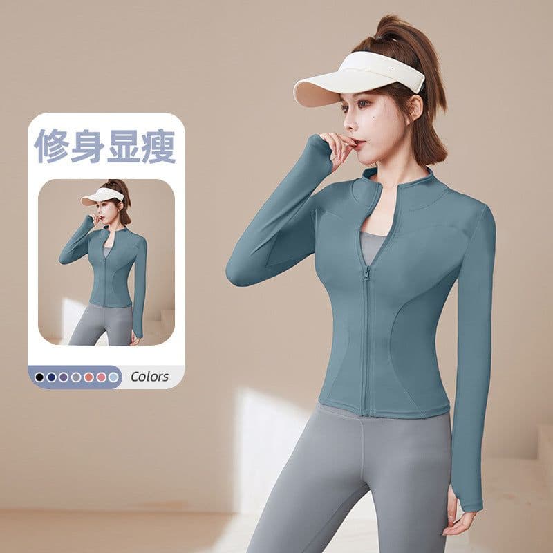 image-Women's Spring/Autumn Running Jacket, Quick-Drying Yoga Top, XXXL