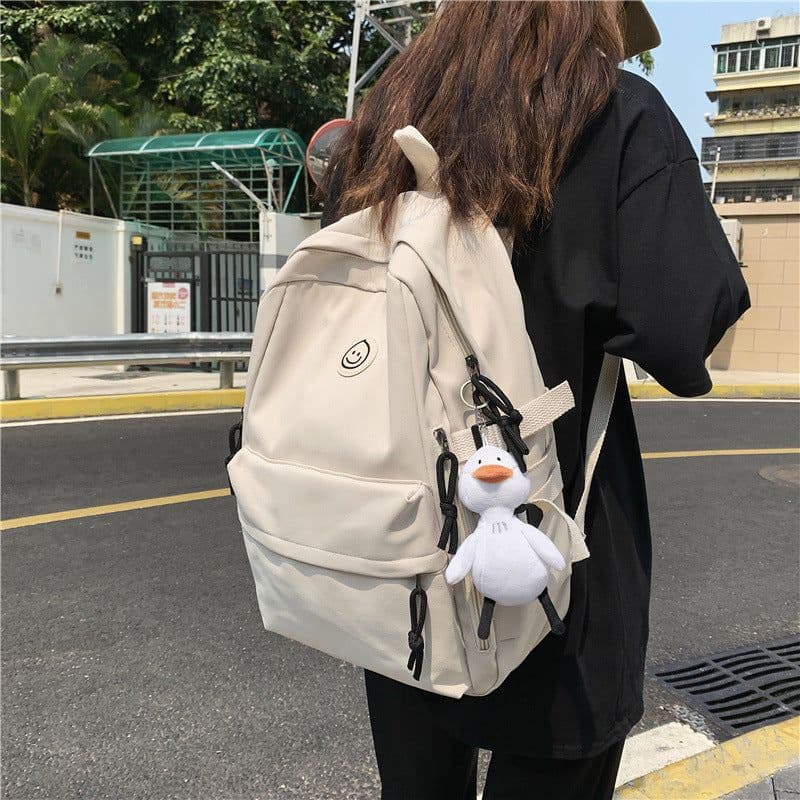 image-School bag female Korean version of Harajuku ulzzang high school college student backpack male large capacity ins wind couple shoulder bag female
