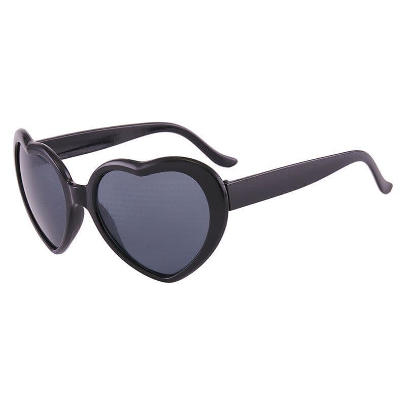 image-Mori Fox Heart Sunglasses - Black UV400