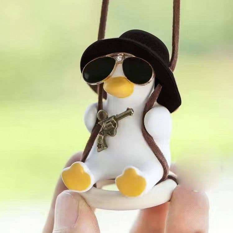 image-Swing Duck Car Pendant Aroma Diffuser