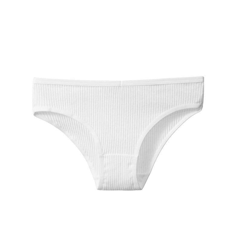 image-Summer breathable skin-friendly sports high elastic stretch ladies briefs cotton comfortable new pure color girls underwear