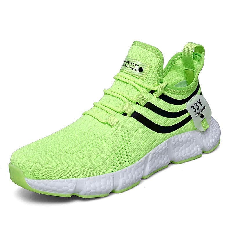image-Sports Running Shoes - White Breathable Mesh Low-Top