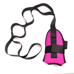image-Yoga Stretching Belt Rose Red Polyester Cotton