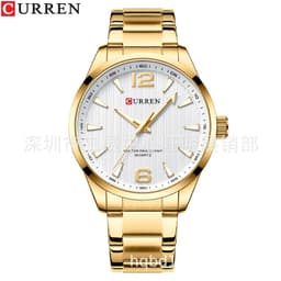 image-Curren 8434 Mens Waterproof Watch Large Dial Business