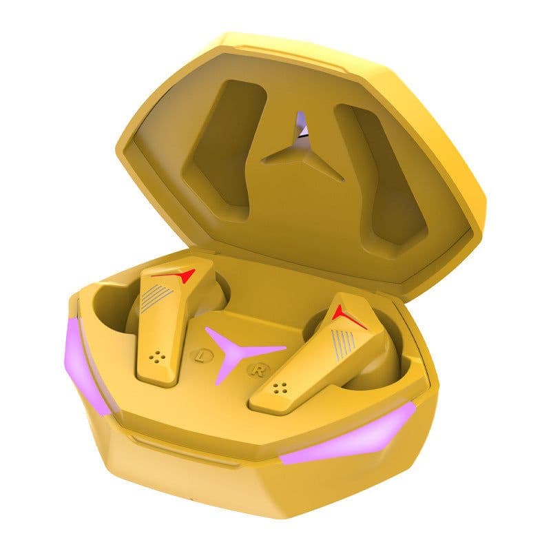 image-T33 Binaural TWS Game Headset Low-Latency Yellow - Esports