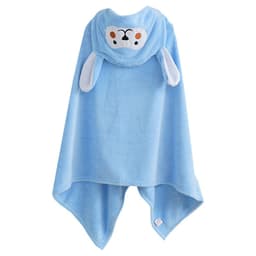 image-Bo Chuhui Long-eared Monkey Hooded Bathrobe - Purple Coral Fleece
