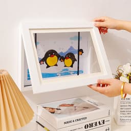 image-Haotuo Wooden Picture Frame - 8K Magnetic