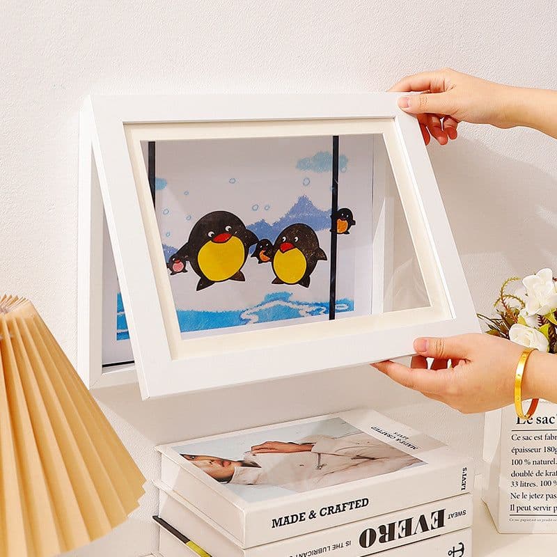 image-Haotuo Wooden Picture Frame - 8K Magnetic