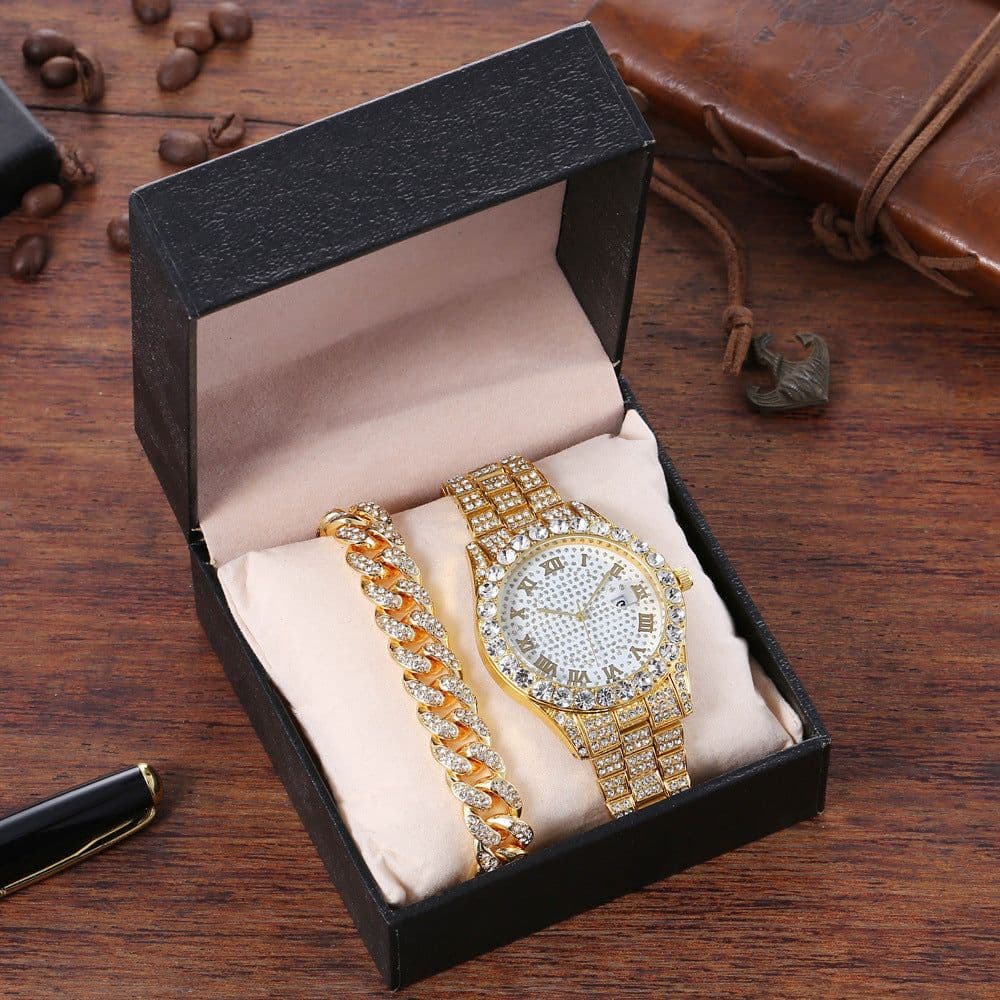 image-Taurus Pine Watch Bracelet Set - Gold 37mm
