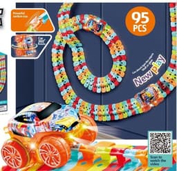 image-Kids Electric Track Car Set - DIY Climbing Coaster