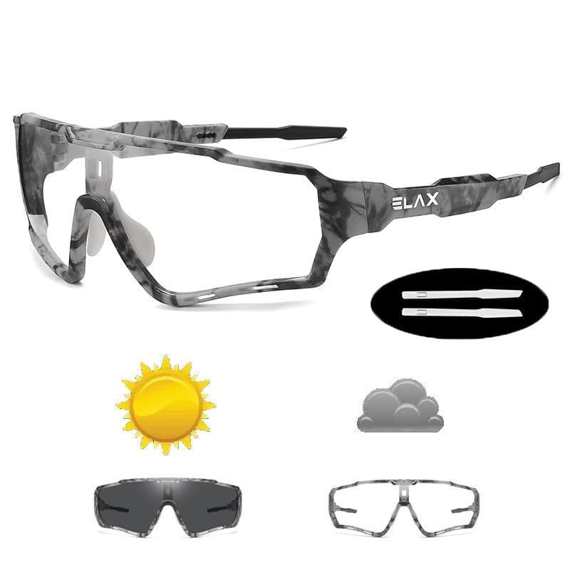 image-ELAX Cycling Glasses Color-Changing Windproof AP