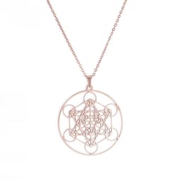 image-Stainless Steel Metatron Angel Necklace - Gold