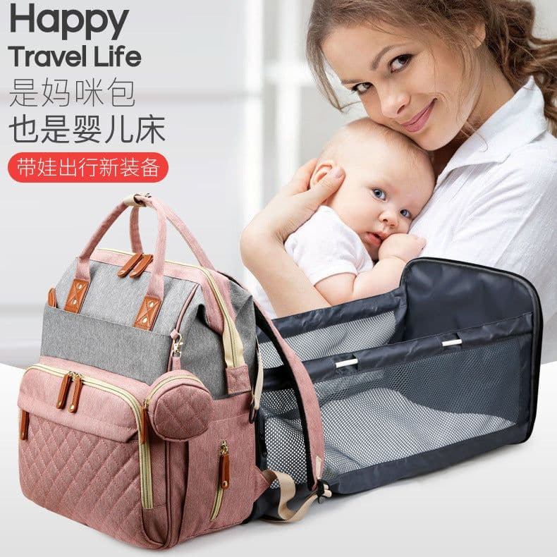 image-Diaper Bag Backpack - Large Capacity with Stroller Straps