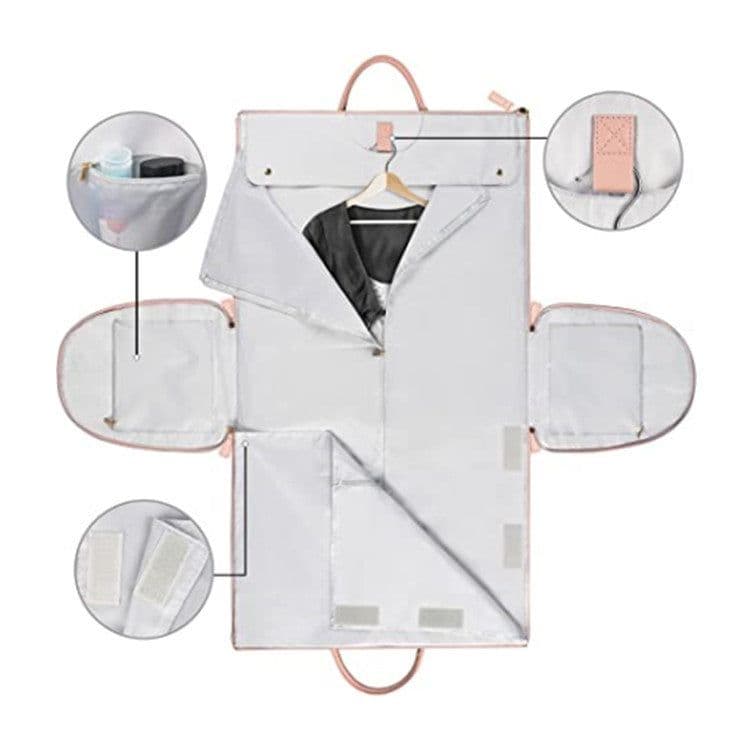image-Spot Travel Duffle Bag - Off White PU Leather Large
