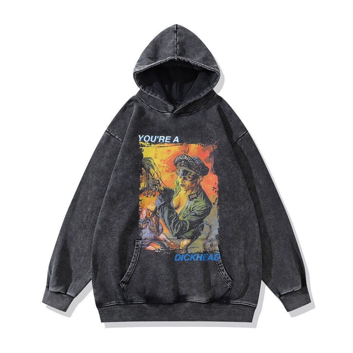image-Cotton Fleece Hoodie - Kangaroo Pocket Loose Fit XXL