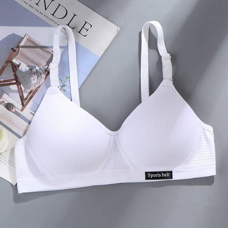 image-Meng Yaxin Korean Cotton School Bra - Green 38/85ABC No Steel