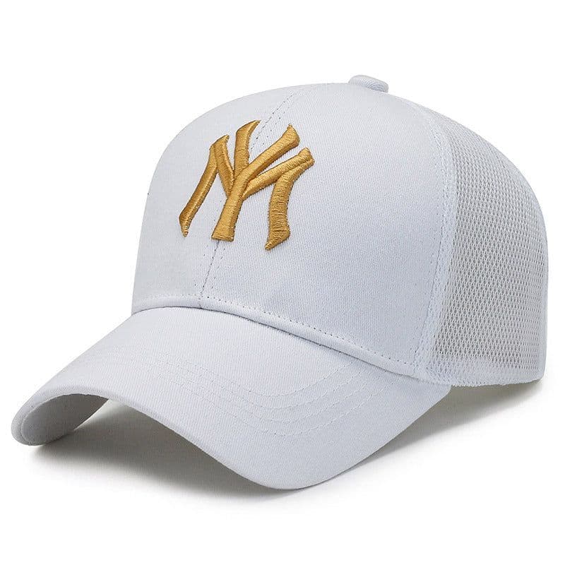 image-Men's Mesh Baseball Cap - Beige Breathable Summer Sun Hat