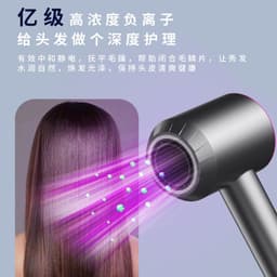 image-High-Speed Silent Hair Dryer - Huaqiangbei H5 Model, Red, 1600W