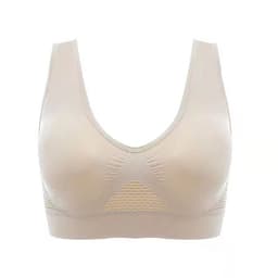 image-Foreign trade cross-border sport bra mesh hollow air hole sports bra yoga sports no steel ring underwear women