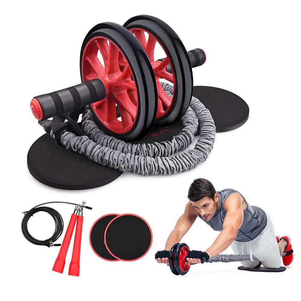 image-LEATOU Ab Wheel 7-Piece Indoor Fitness Equipment Set - LT-TZ32