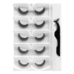 image-False Eyelashes, 5 Pairs, Self-Adhesive, Waterproof, Natural & Durable