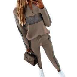 image-2022 spring and autumn new cross-border European and American popular women's gray splicing suit