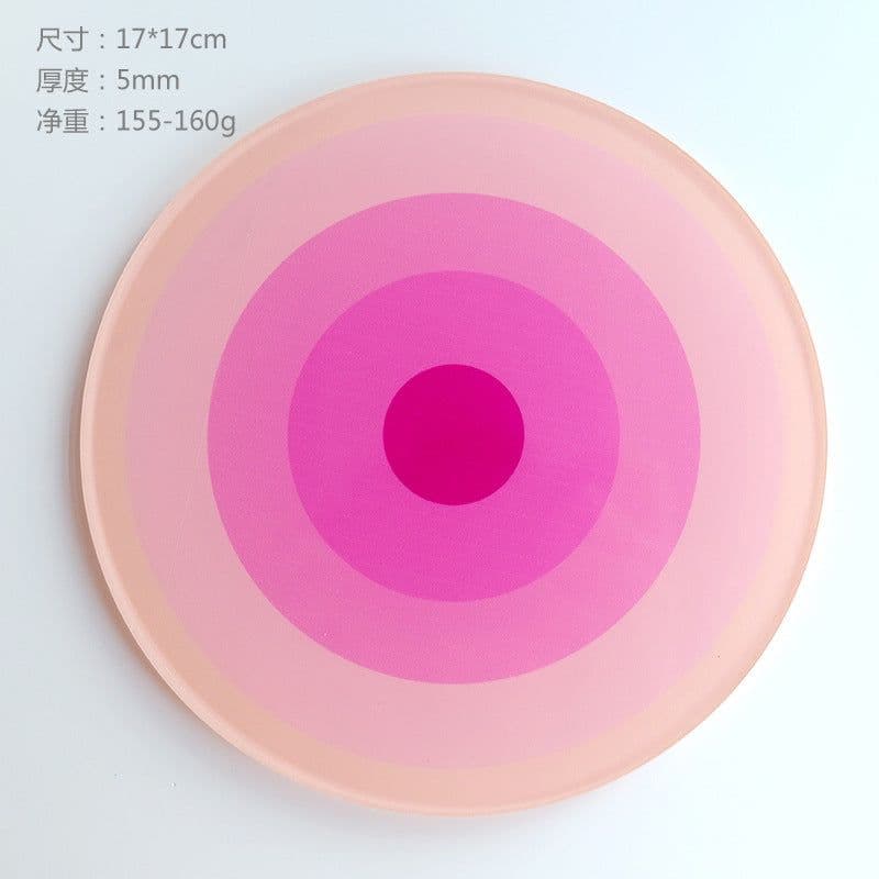image-Simple Acrylic Coaster - Heat Insulation